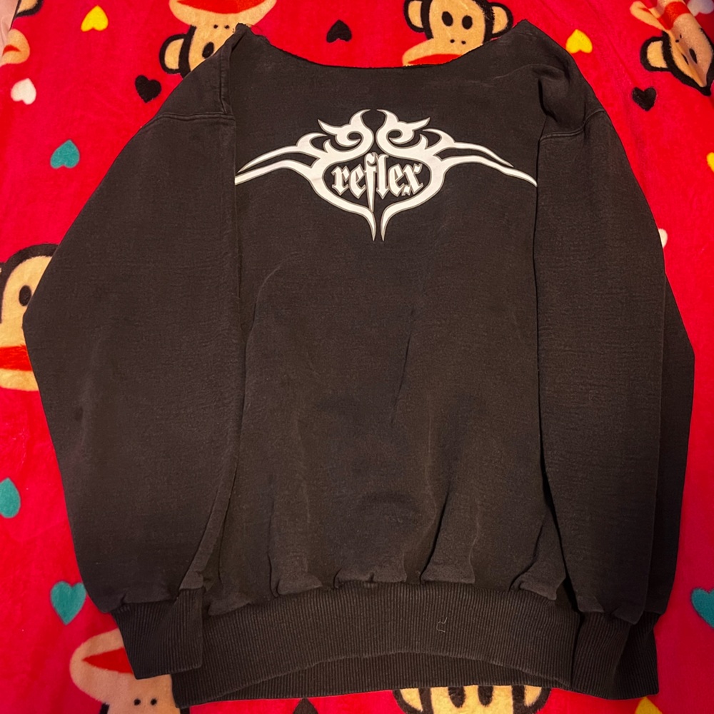 Reflex Black and White Men's Crewneck Sweater